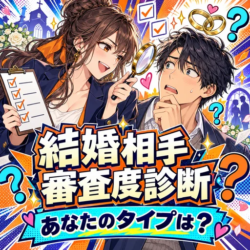 結婚相手審査度診断｜夫候補を見極める厳しさが5問でわかる診断