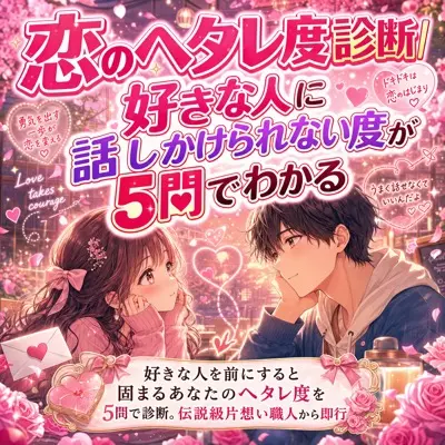 恋のヘタレ度診断｜好きな人に話しかけられない度が5問でわかる