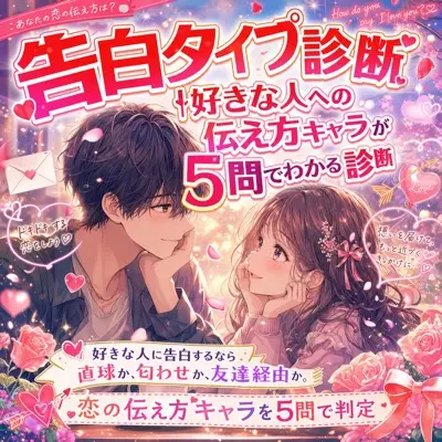 告白タイプ診断｜好きな人への伝え方キャラが5問でわかる診断
